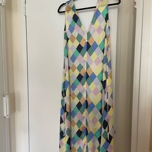 Nobody’s Child midi colorful cocktail dress - purchased from ASOS.